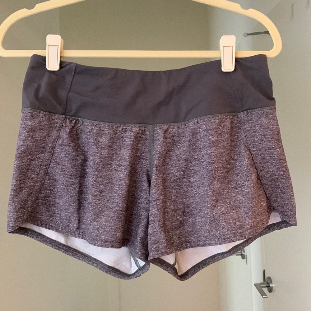 Lululemon Gray Speed Up Shorts 4”